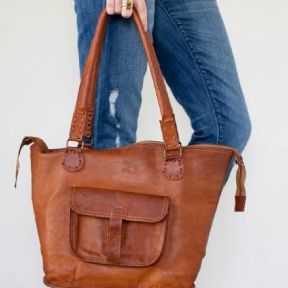 Noonday Collection Rustic goat Leather Tote